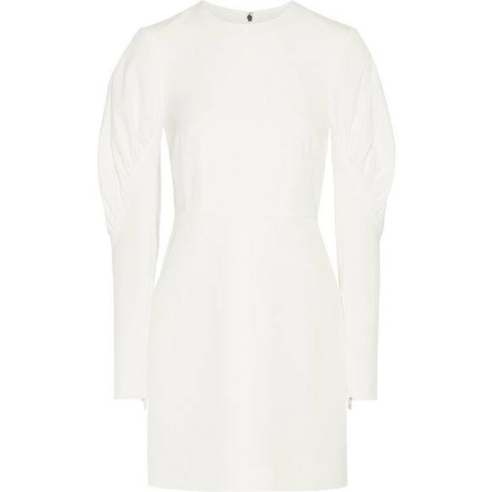 Tibi Florence White Long Puff Sleeve Mini Dress Size 2 - Picture 3 of 13